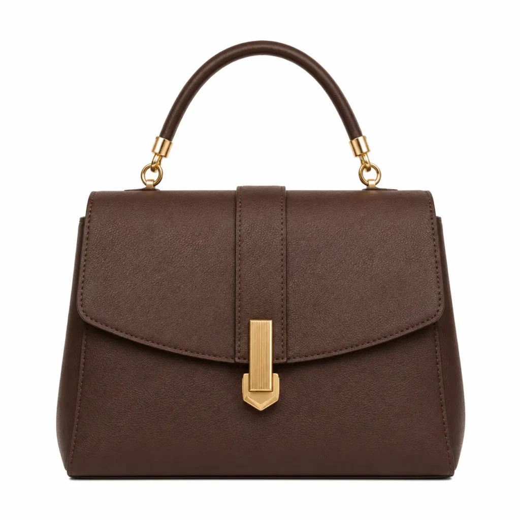 totio womens leather flap carry handbag