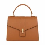 Totio Women's Leather Flap Top Handle Handbag