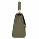 Totio Women's Leather Structured Satchel Handbag - Image 3